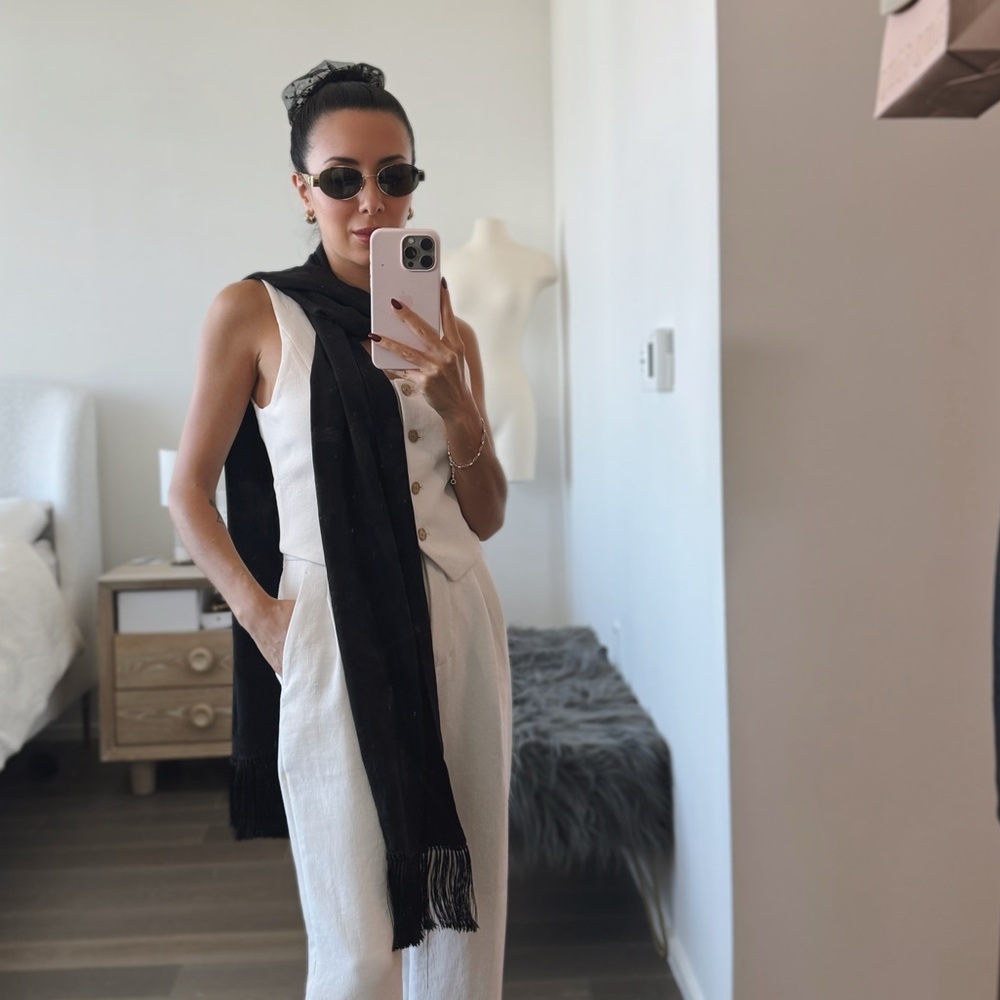 Saint Laurent black Scarf